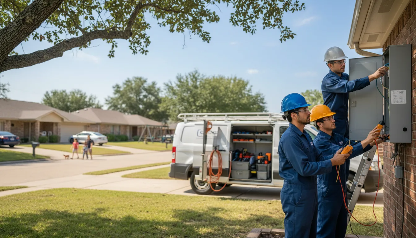 Certified electrician providing emergency electrical services in Tivoli, TX